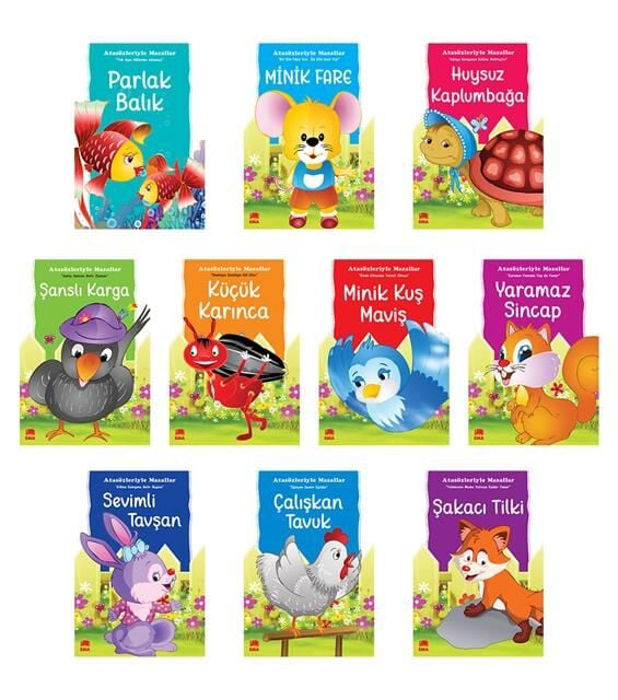 Ema Çocuk 1.Sınıf Atasözleriyle Masallar Büyük Boy 10 Kitap