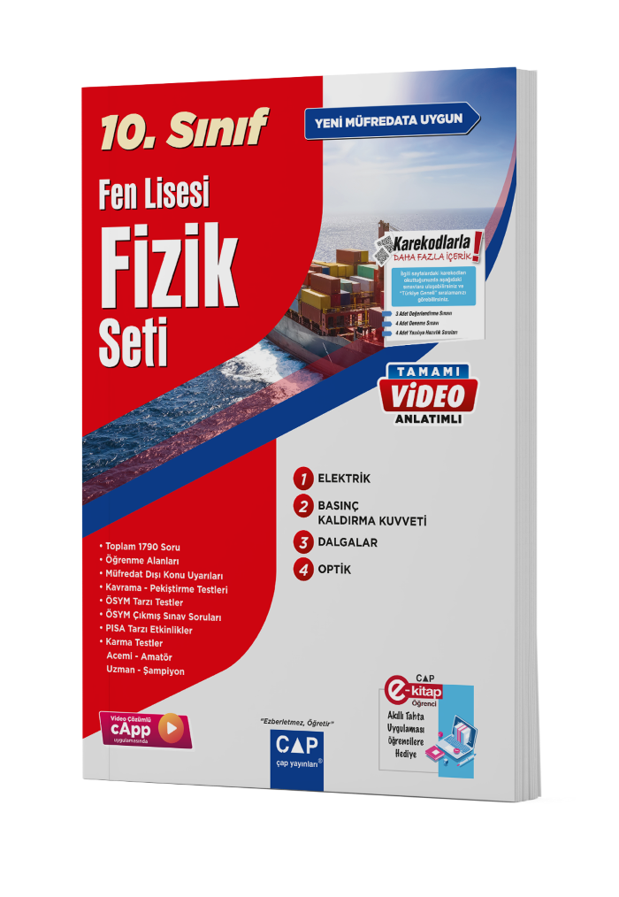 2026 Çap Yayınları 10.Sınıf Fen Lisesi Fizik Fasikül Seti