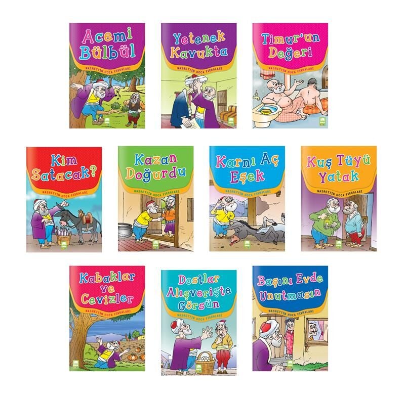 Ema Çocuk 1.Sınıf Nasrettin Hoca Fıkraları Küçük Boy 10 Kitap