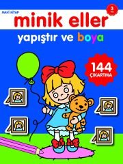 0-6 Yaş Yayınları Minik Eller Yapıştır Ve Boya  Mavi Kitap