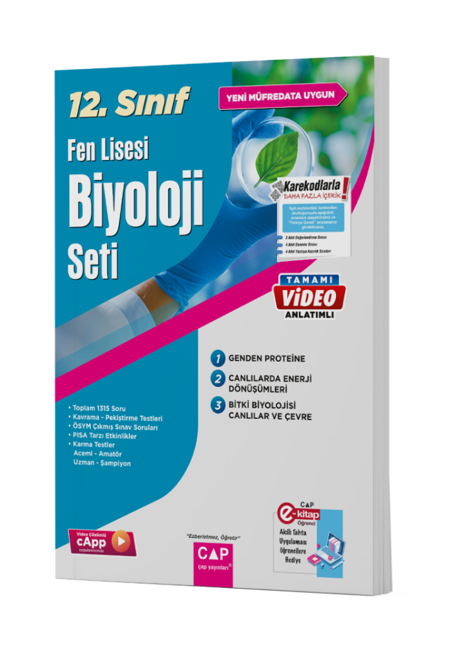 2026 Çap Yayınları 12.Sınıf Fen Lisesi Biyoloji Fasikül Seti