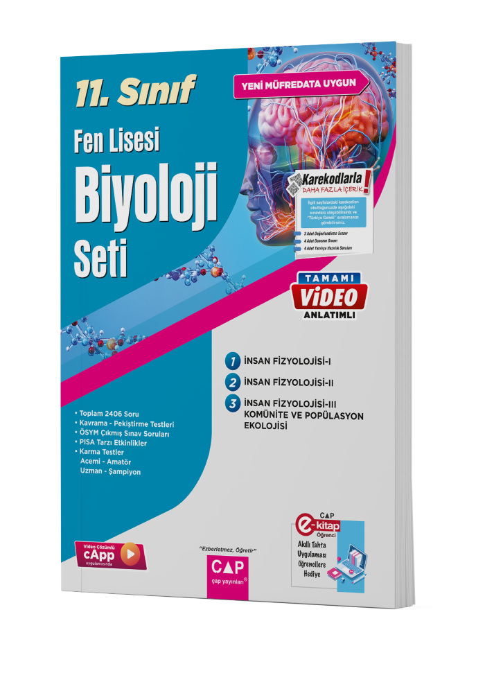2026 Çap Yayınları 11. Sınıf Biyoloji Fen Lisesi Fasikül Seti