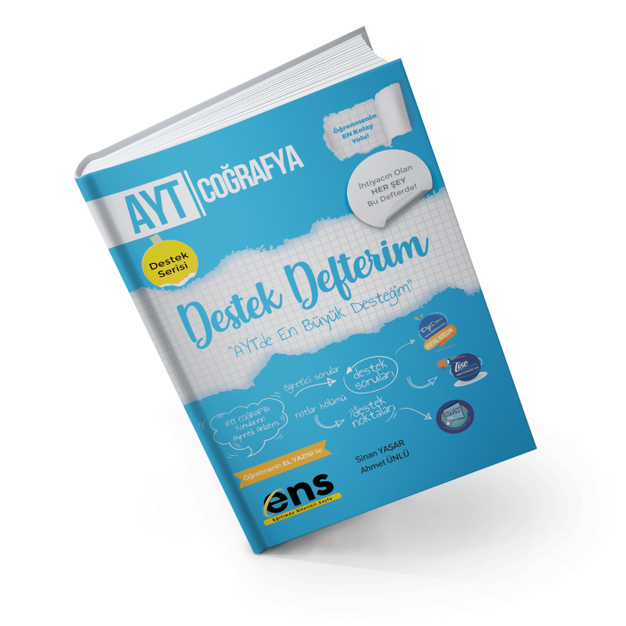 Ens Destek Yayınları Ayt Coğrafya Destek Defterim