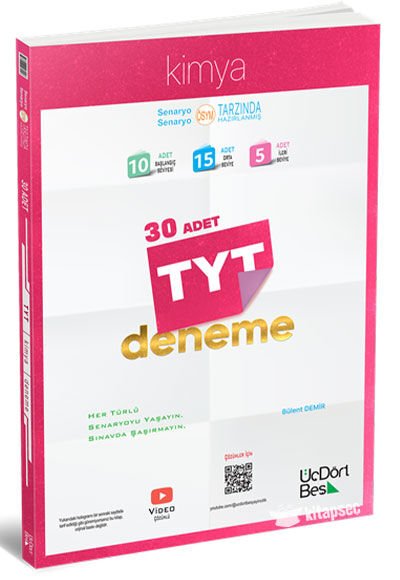 Üç Dört Beş Yayıncılık TYT Kimya 30lu Deneme