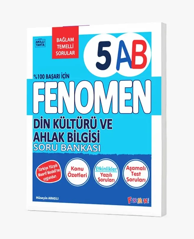 2027 Fenomen Yayıncılık 5.Sınıf Din Kültürü Ve Ahlak Bilgisi A-B Konu Özetli Soru Bankası Bağlam Temelli Sorular