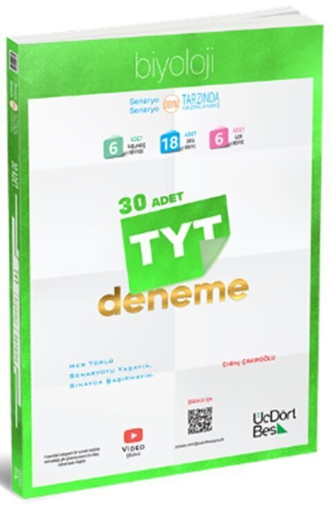 Üç Dört Beş Yayıncılık TYT Biyoloji 30lu Deneme