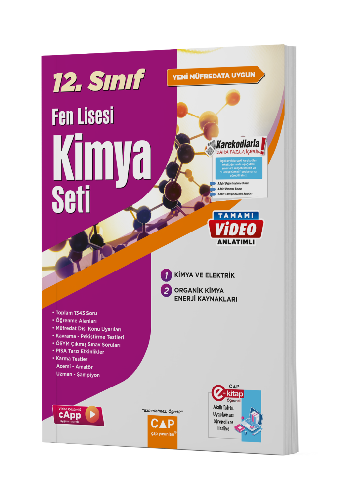 2026 Çap Yayınları 12.Sınıf Fen Lisesi Kimya Fasikül Seti