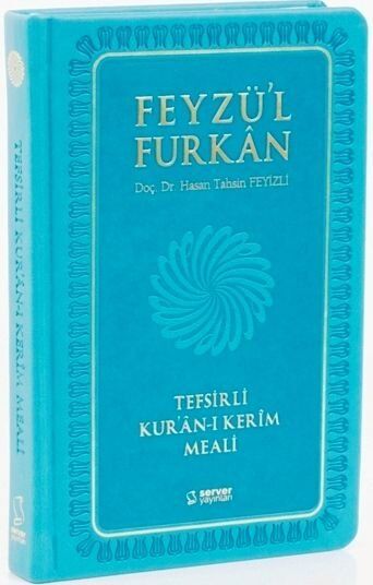 Hediyelik Feyzü'L Furkan Tefsirli Kur'An-I Kerim Meali (Cep Boy - Ciltli) Turkuaz