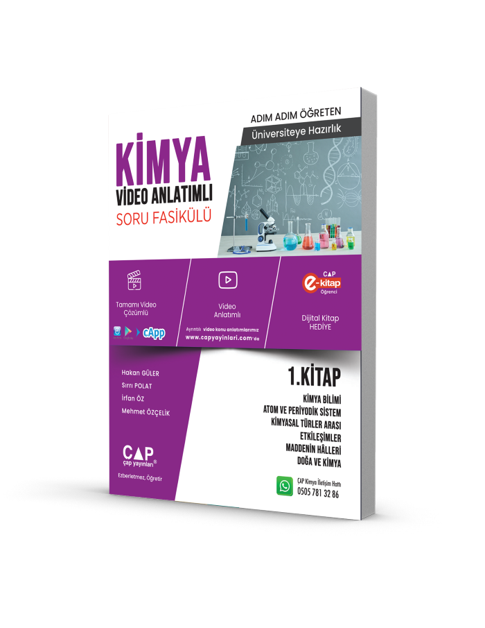 2026 Çap Yayınları Kimya Bilimi Atom Ve Periyodik Sistem Kimyasal Türler Arası Etkileşimler Maddenin Halleri  Doğa Ve Kimya Video Anlatımlı Soru Fasikülü
