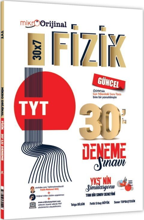2027 Orijinal Mikro TYT Fizik 30 lu Deneme Sınavı