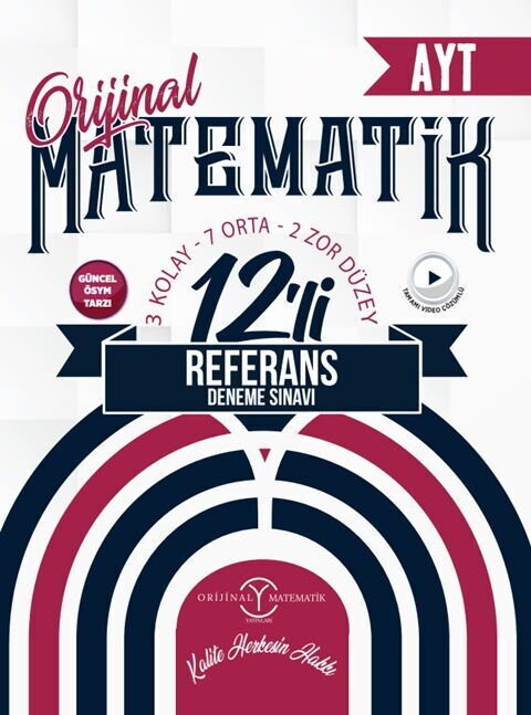 2027 Orijinal Yayınları AYT Matematik Referans 12 li Deneme Sınavı