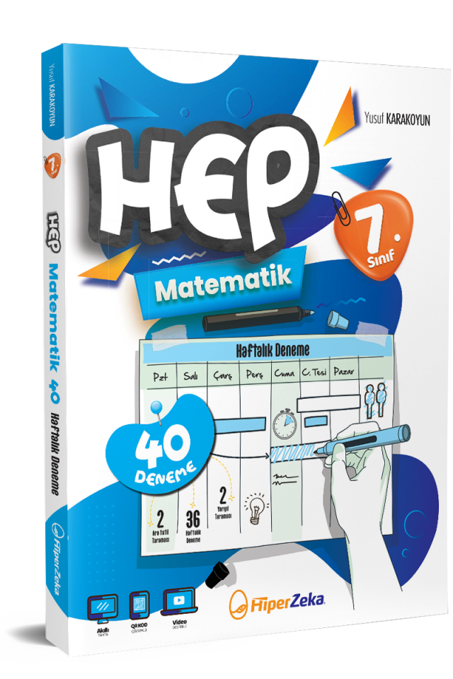 Hiper Zeka Yayınları 7. Sınıf HEP Matematik Haftalık Deneme Föyleri 2026
