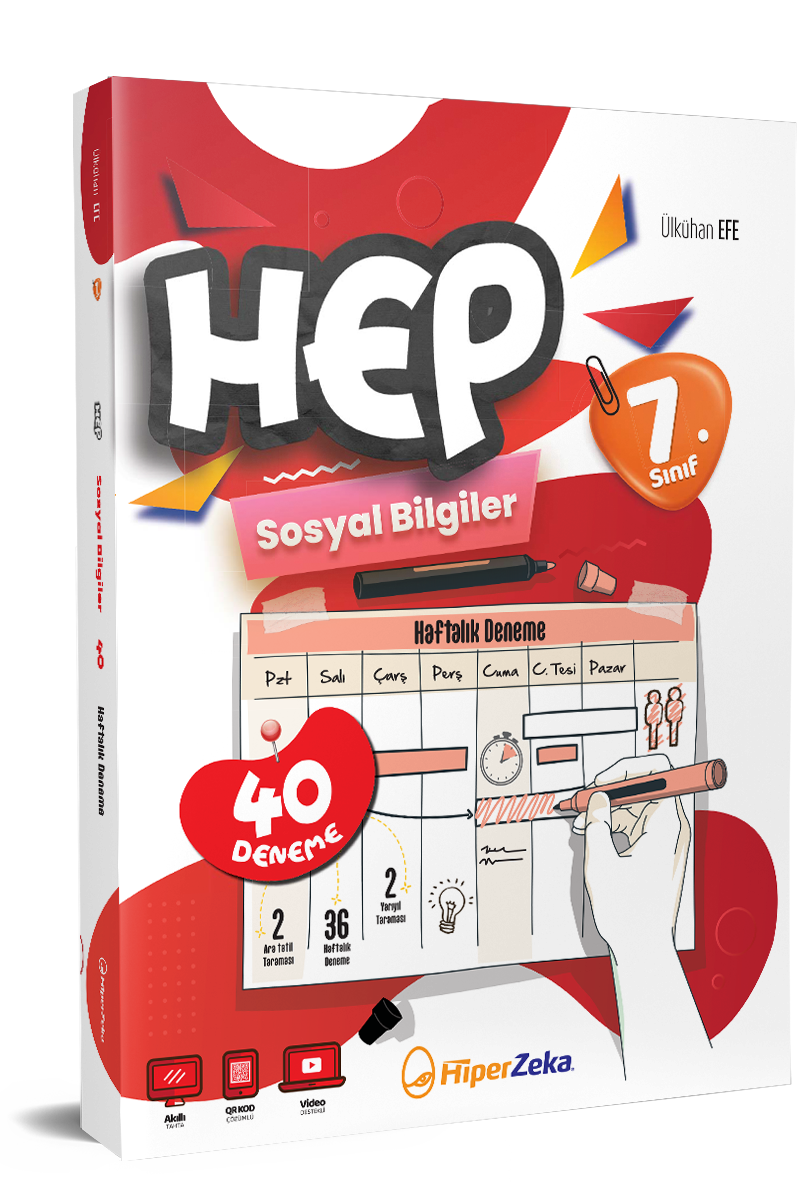 Hiper Zeka Yayınları 7. Sınıf HEP Sosyal Bilgiler Haftalık Deneme Föyleri 2026