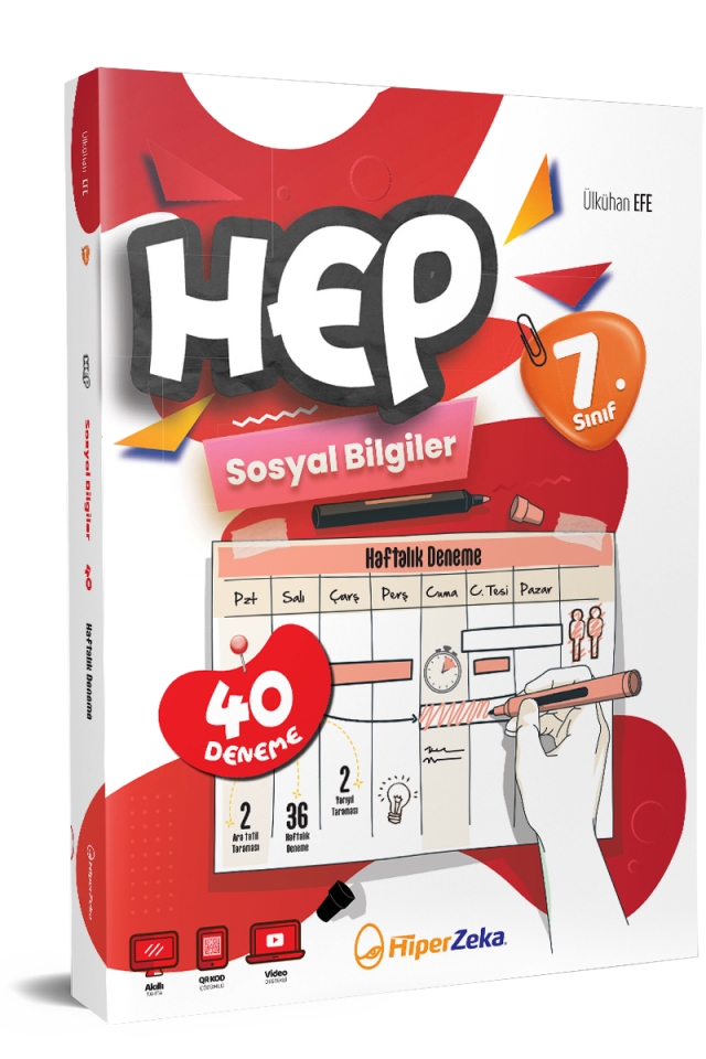 Hiper Zeka Yayınları 7. Sınıf HEP Sosyal Bilgiler Haftalık Deneme Föyleri 2026