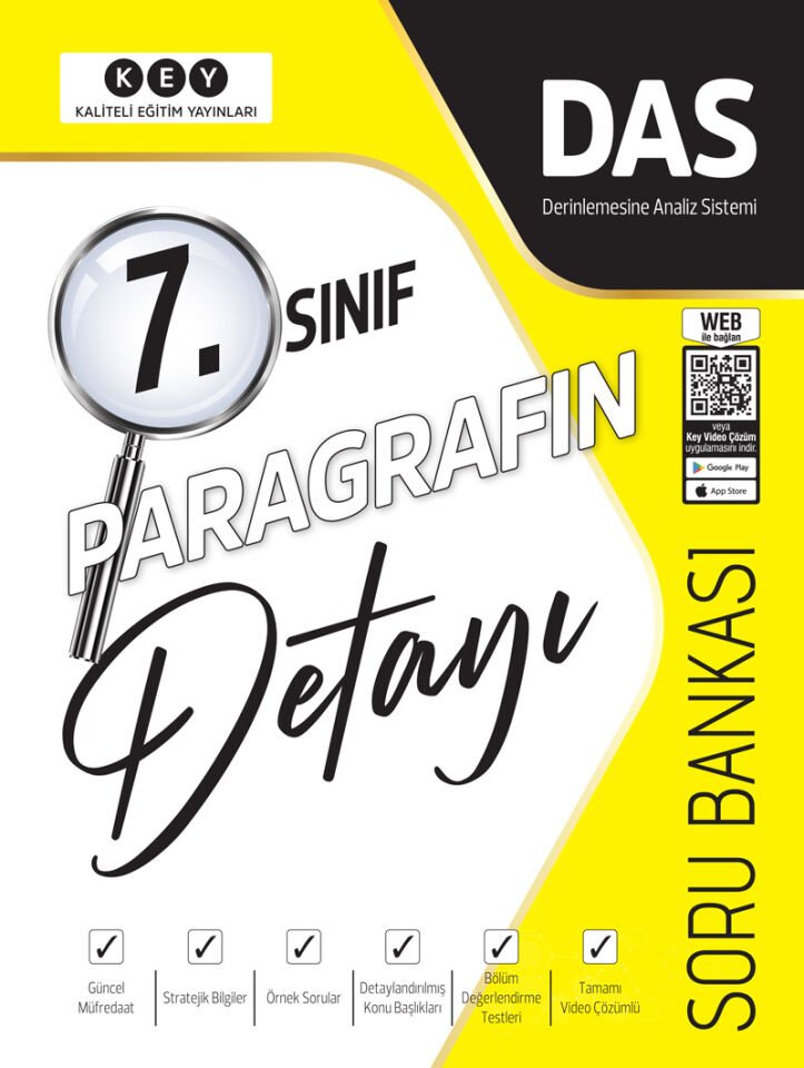Key Yayınları 7.Sınıf Paragrafın Detayı Soru Bankası