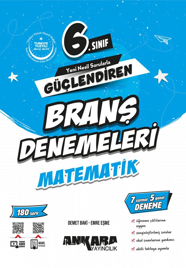 2026 Ankara Yayınları 6.Sınıf Güçlendiren Matematik Branş Denemeleri