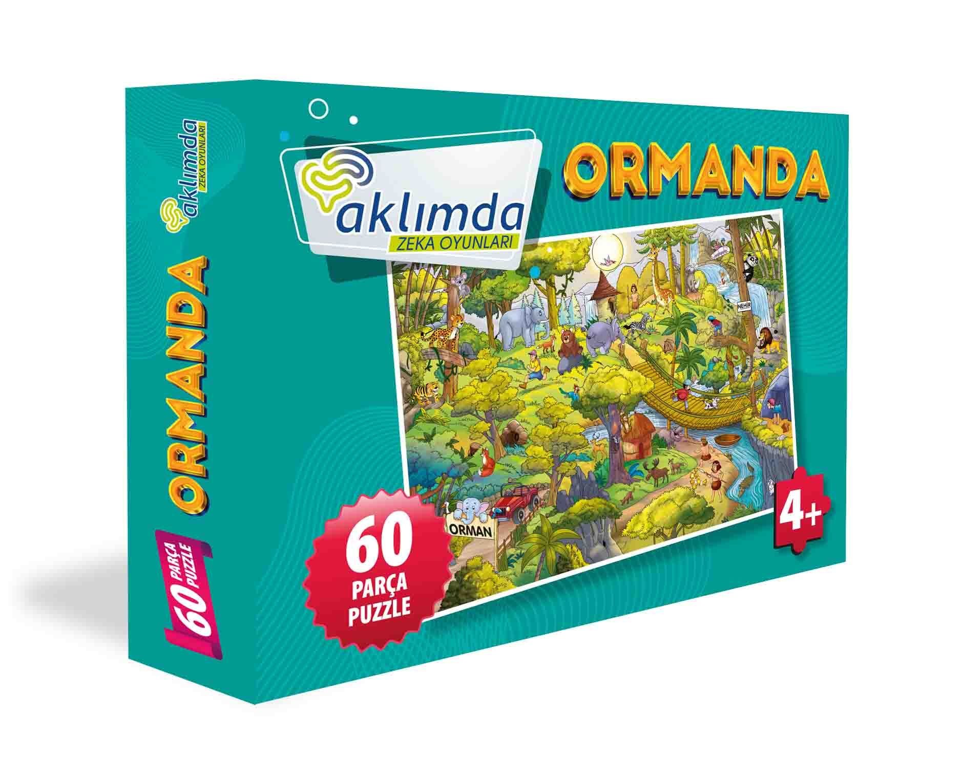 Aklımda Zeka Oyunları Ormanda 60 Parça Puzzle 4+
