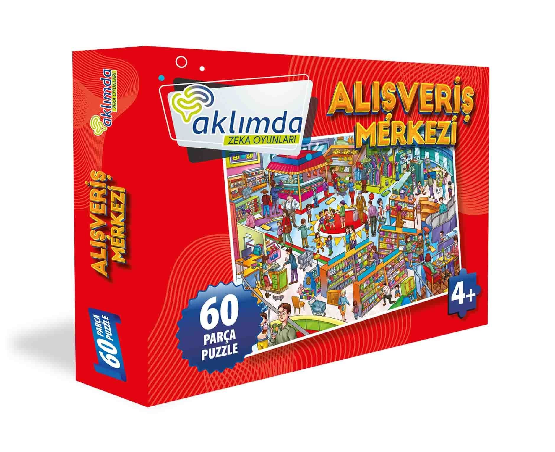 Aklımda Zeka Oyunları Alışveriş Merkezi 60 Parça Puzzle 4+ Yaş