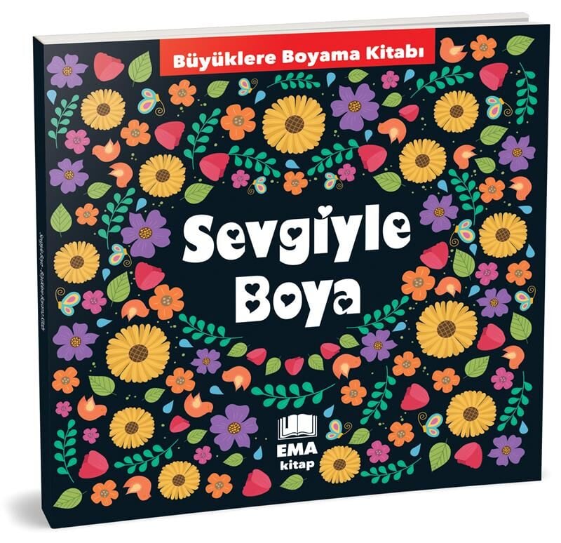 Ema Kitap Büyüklere Boyama Kitabı Sevgiyle Boya Mandala