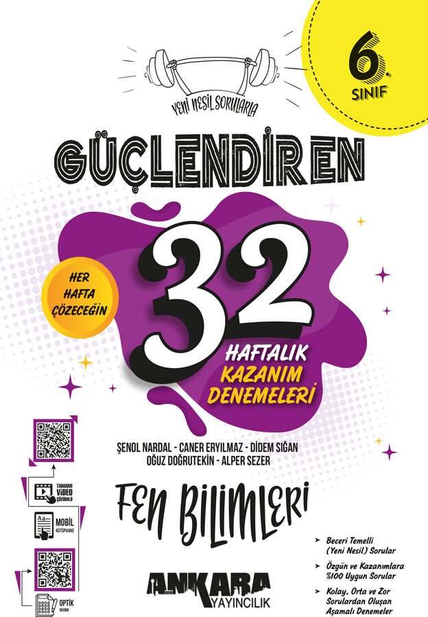 Ankara Yayıncılık 6.Sınıf 32 Haftalık Güçlendiren Fen Bilimleri Kazanım Denemeleri