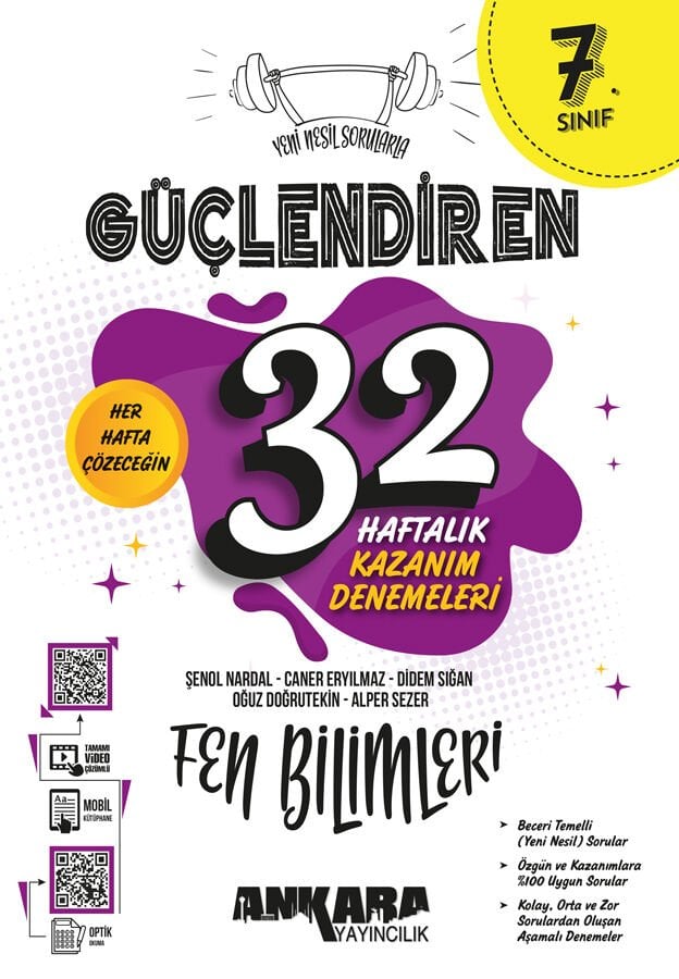 Ankara Yayıncılık 7.Sınıf 32 Haftalık Güçlendiren Fen Bilimleri Kazanım Denemeleri