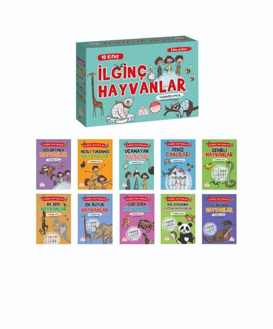 Nesil Çocuk İlginç Hayvanlar  10 Kitap Sk