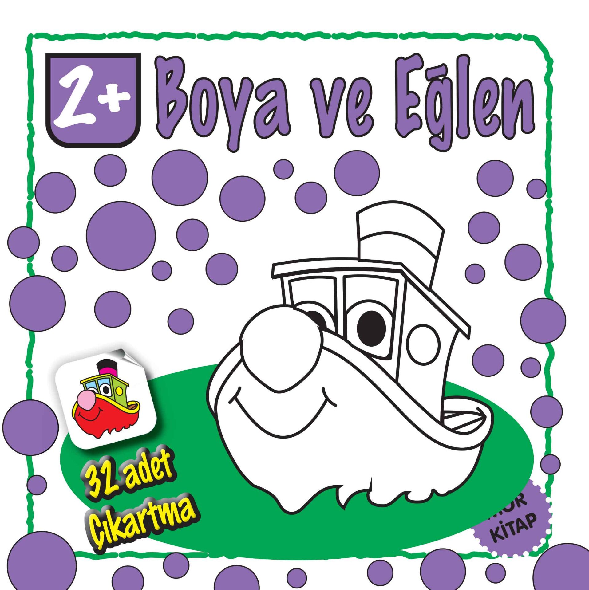 Parıltı Yayıncılık Boya Ve Eğlen Mor Kitap 2+ Yaş