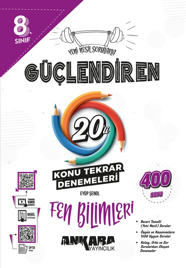 Ankara Yayıncılık 8. Sınıf Fen Bilimleri Güçlendiren 20 Konu Tarama Denemesi
