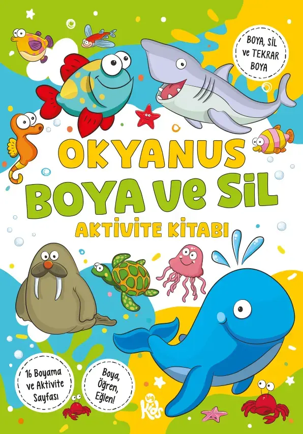 Bigkids Yayınları Okyanus – Boya ve Sil Aktivite Kitabı / 3 Yaş +