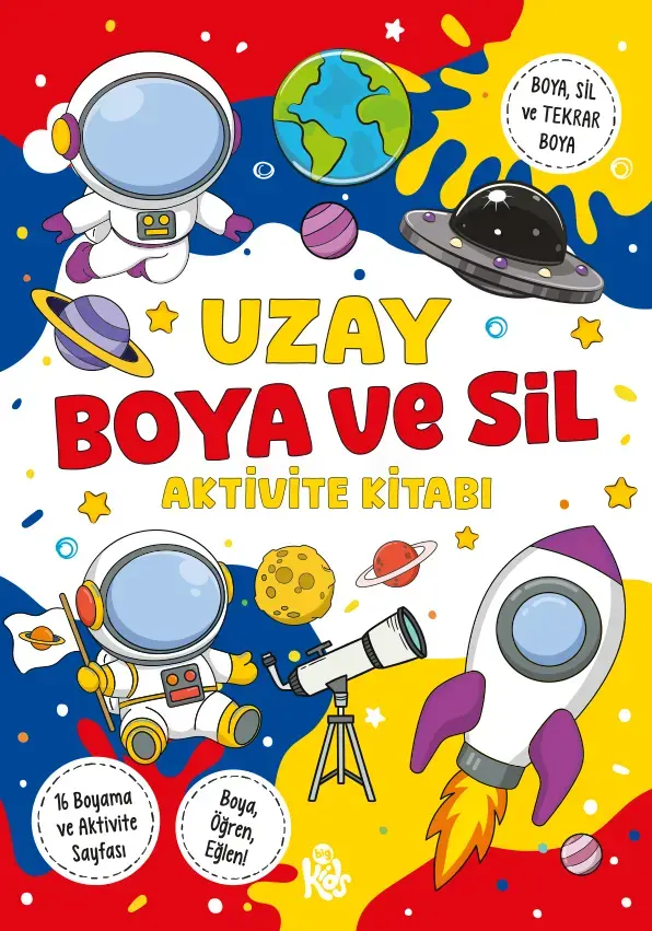 Bigkids Yayınları Uzay – Boya ve Sil Aktivite Kitabı / 3 Yaş +