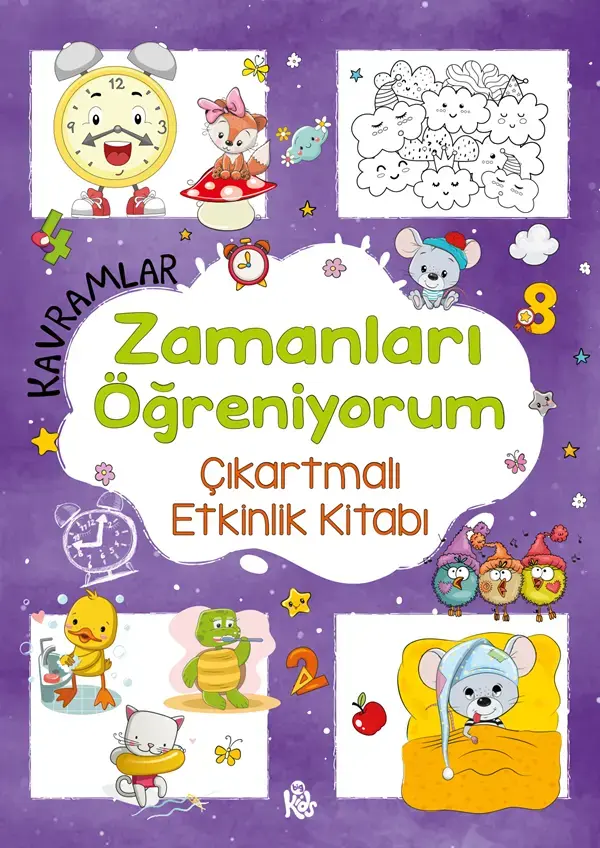 Bigkids Yayınları Kavramlar – Zamanları Öğreniyorum – Çıkartmalı Etkinlik Kitabı / 3 Yaş +