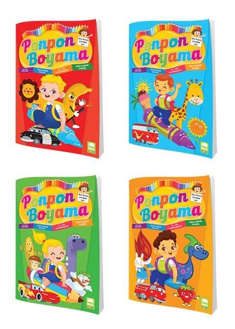 Ema Kitap Ponpon Boyama (4 Çeşit)