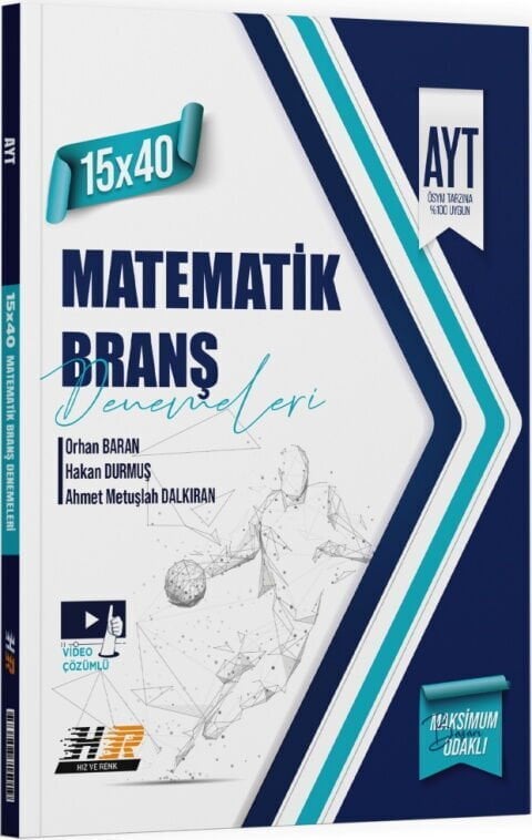2026 Hız ve Renk Yayınları AYT Matematik 15 x 40 Denemeleri