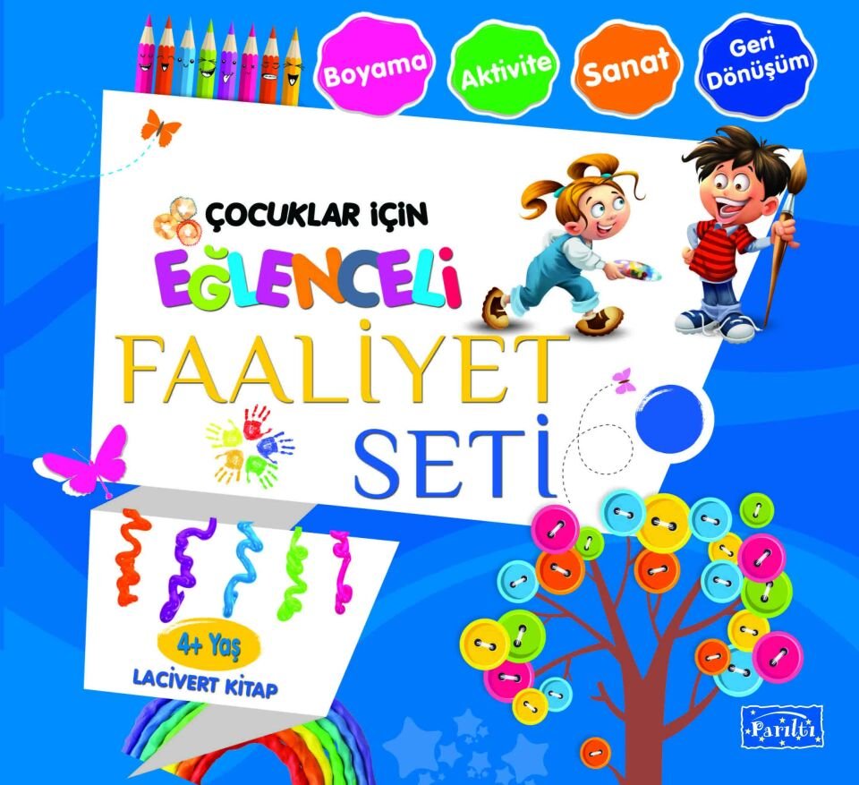 Parıltı Yayıncılık Eğlenceli Faaliyet Seti - Lacivert Kitap