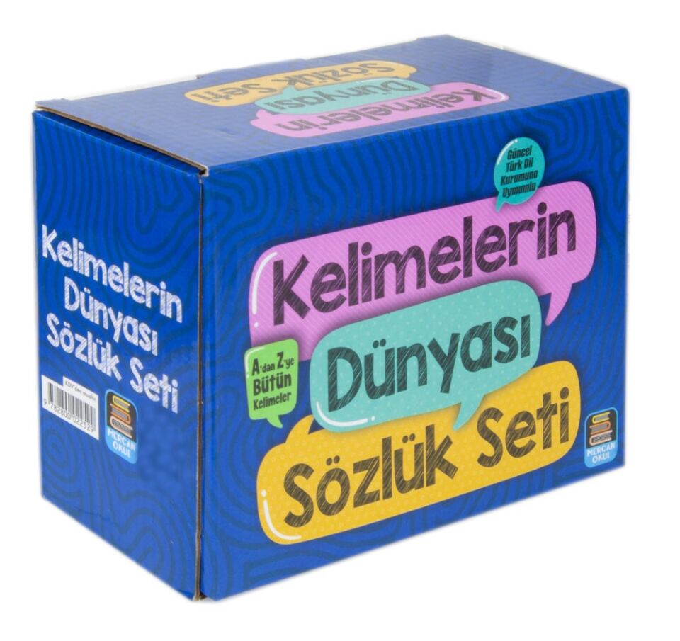 Mercan Okul Yayınları Kelimelerin Dünyası Sözlük Seti 4 Kitap Türkçe-Yazım Kılavuzu-atasözleri ve Deyimler-İngilizce