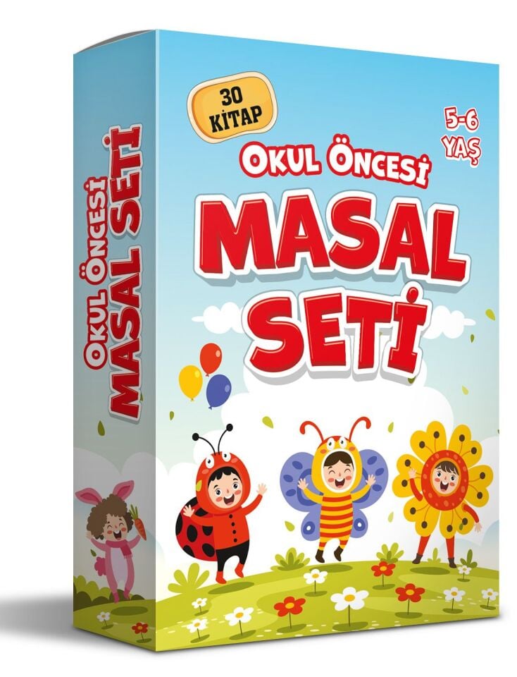Mercan Okul Yayınları Okul Öncesi Masal Seti Büyük Boy 5-6 Yaş ( 30 Kitap )