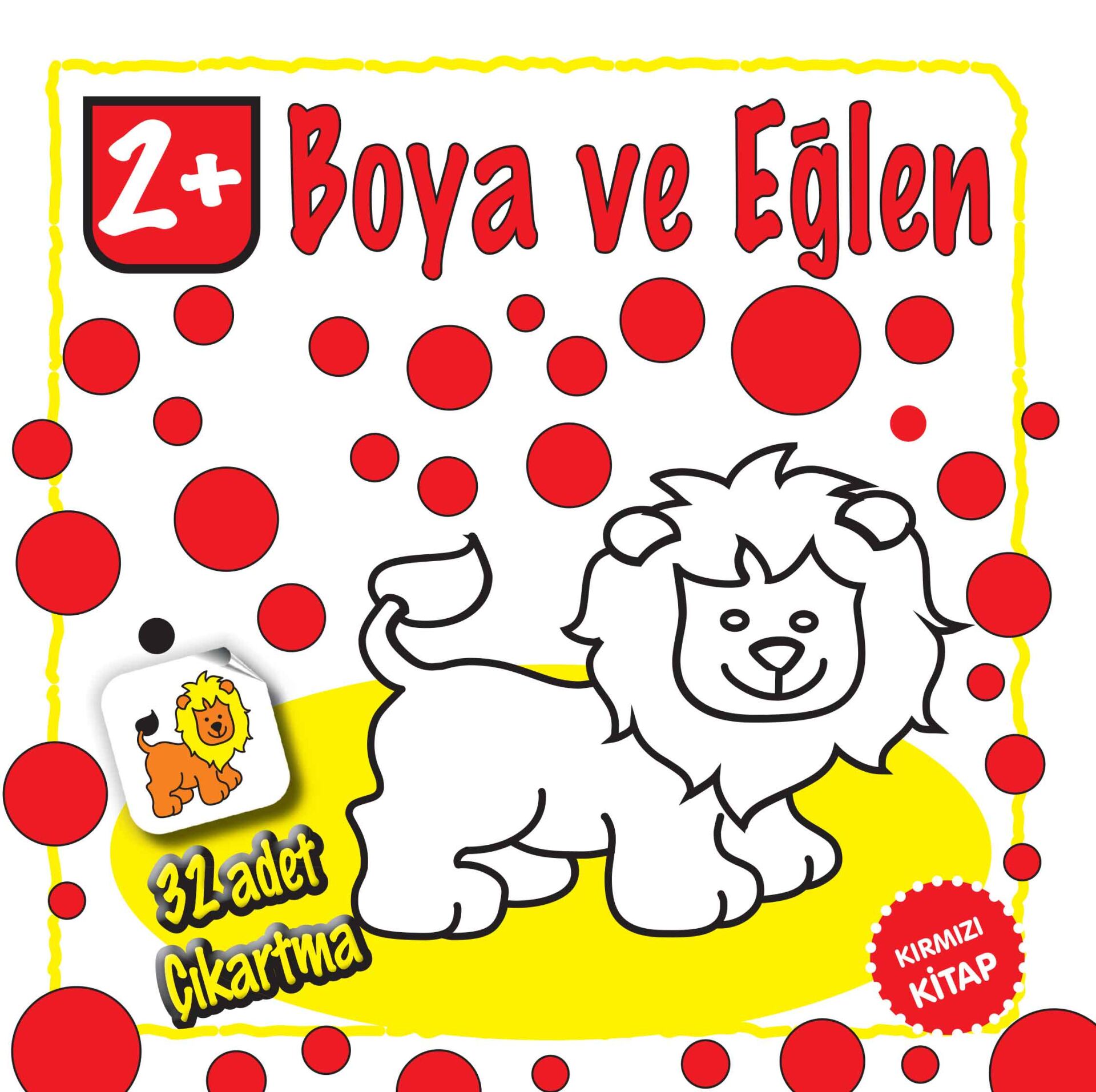 Parıltı Yayıncılık  Boya Ve Eğlen Kırmızı Kitap 2+ Yaş