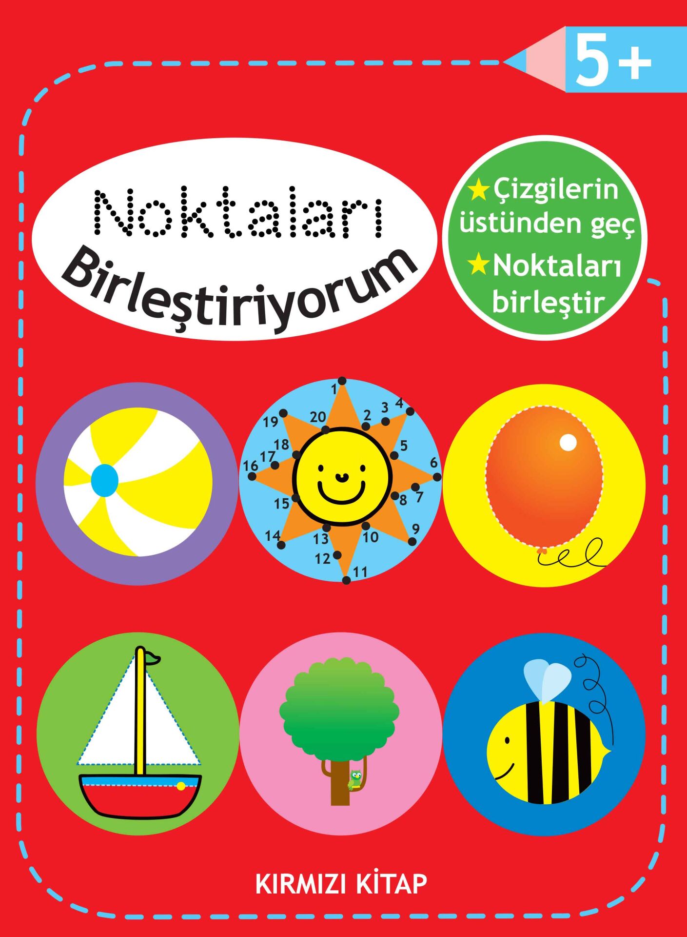 Parıltı Yayıncılık Noktaları Birleştiriyorum Kırmızı Kitap 5+ Yaş