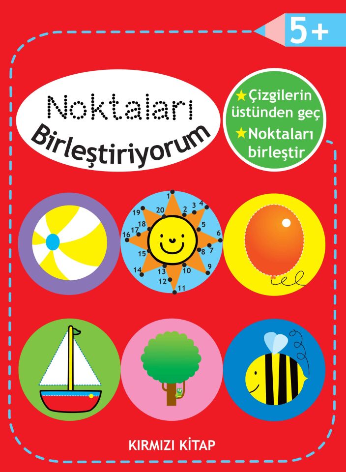 Parıltı Yayıncılık Noktaları Birleştiriyorum Kırmızı Kitap 5+ Yaş