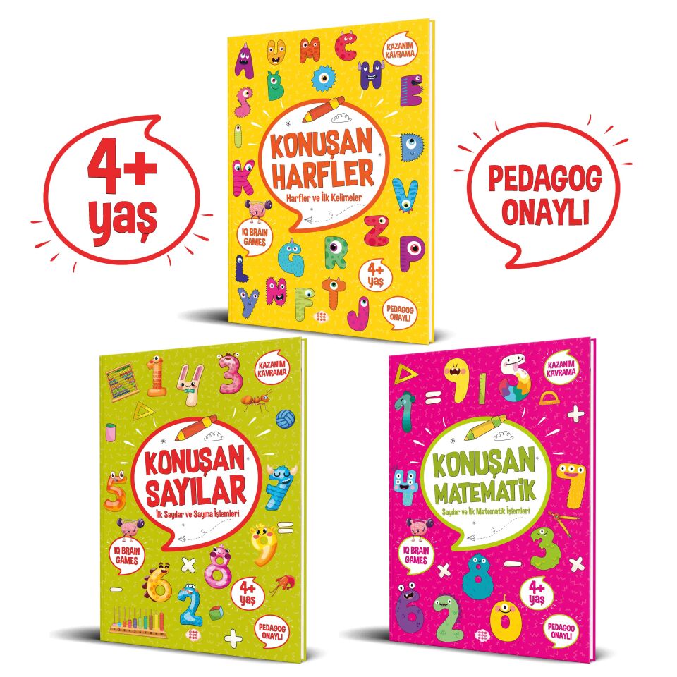 Konuşan Etkinlikler(4+Yaş)(3 Kitap Takım)