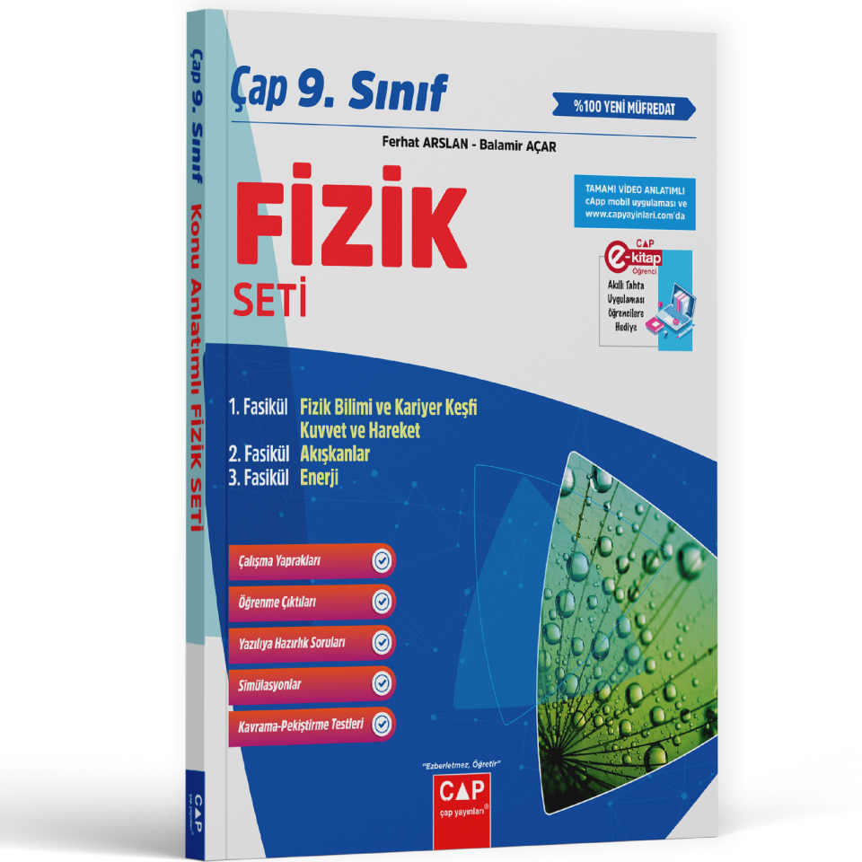 Çap Yayınları 9.Sınıf Fizik Fasikül Seti