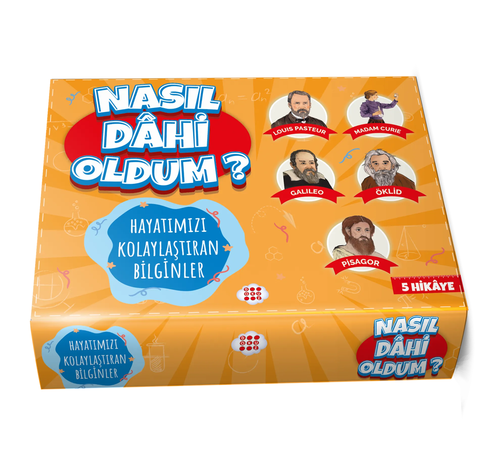 Dokuz Yayınları Nasıl Dahi Oldum? Hayatımızı Kolaylaştıran Bilginler 5 Kitap Kutulu Set Cezmi Ersöz